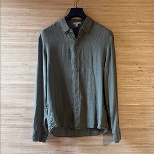 James Perse Khaki Button Down Shirt